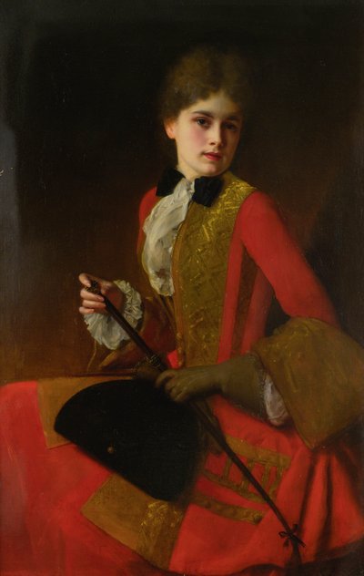 Mädchen in Reitkleidung von Gustave Jacquet